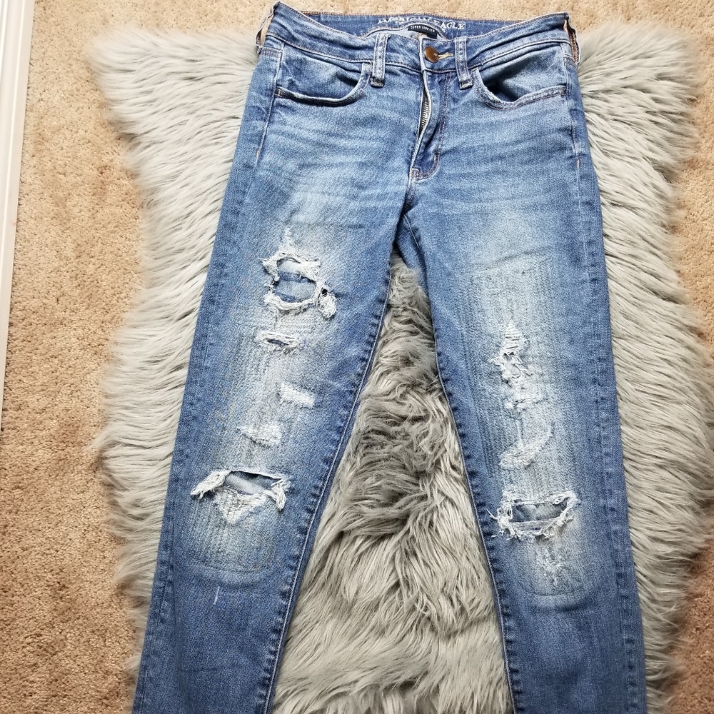 AMERICAN EAGLE SUPER STRETCH SIZE 6 LONG - Picture 3 of 8